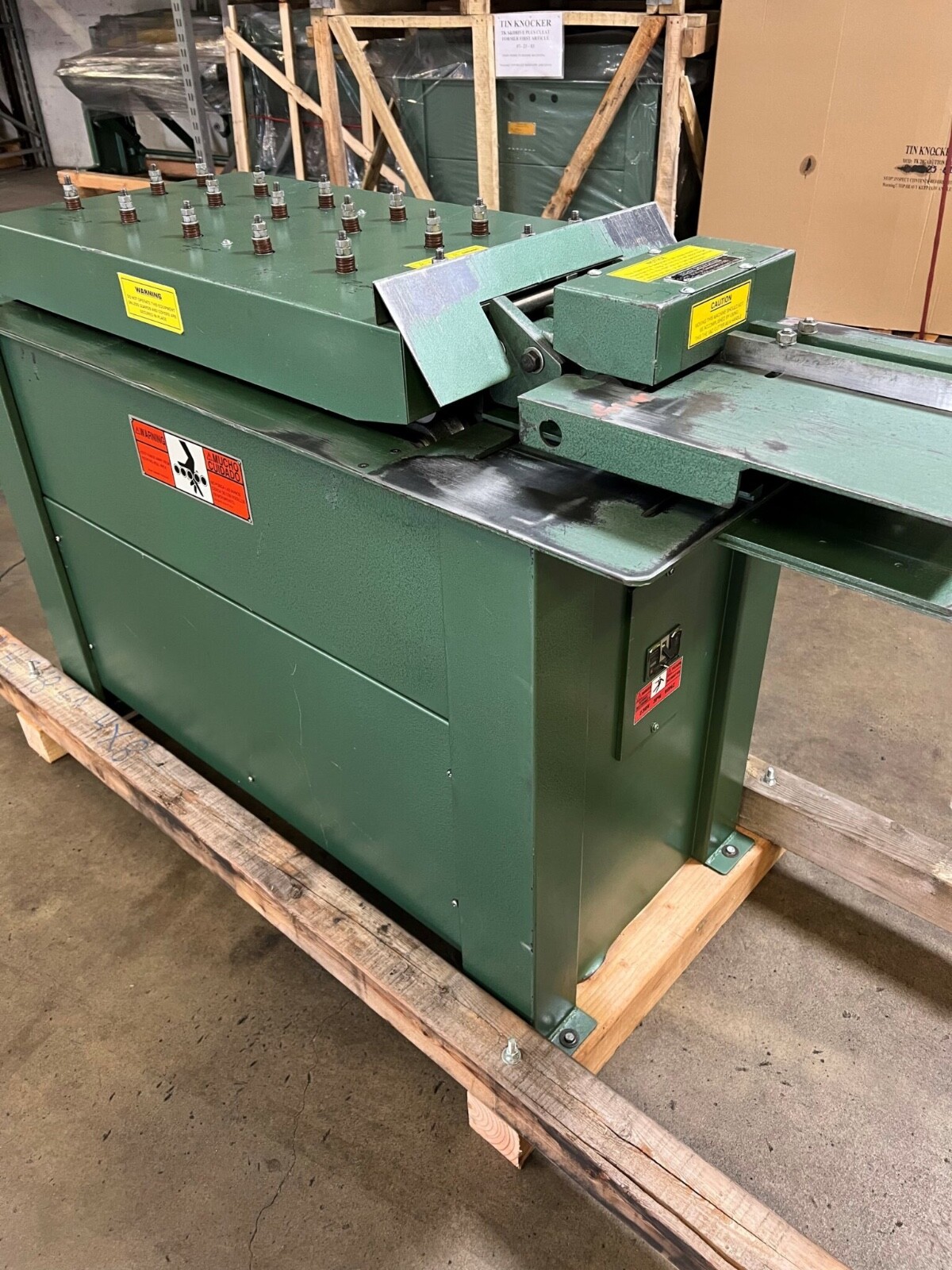 Used Tin Knocker Lockformer S & Drive Machine with Male & Female Button