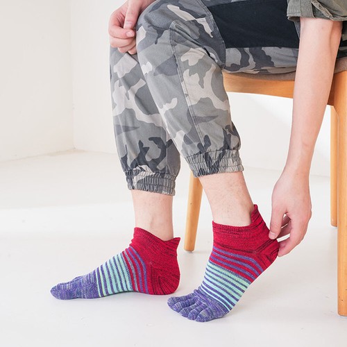 Calcetines deportivos coloridos de cinco dedos calcetines al tobillo para hombre calcetines de algodón de cinco dedos cómodos - Imagen 10 de 15