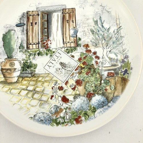 Ceramisia GARDEN COURTYARD WINDOW BOX FLOWERS Salad Plates (8) MINT Cond. - Picture 9 of 12