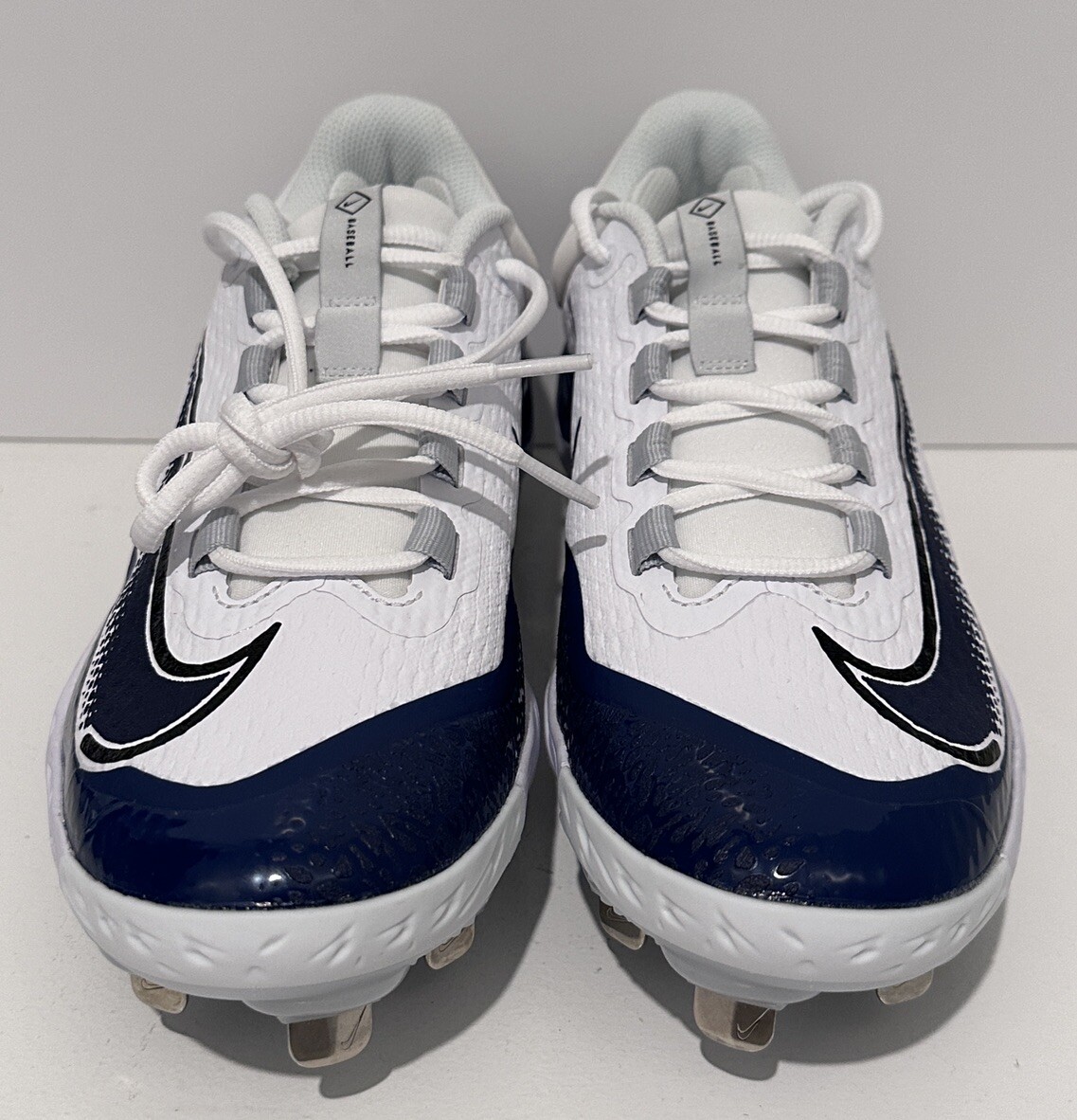 Nike Alpha Huarache Elite 4 Low Baseball Cleats Blue & White