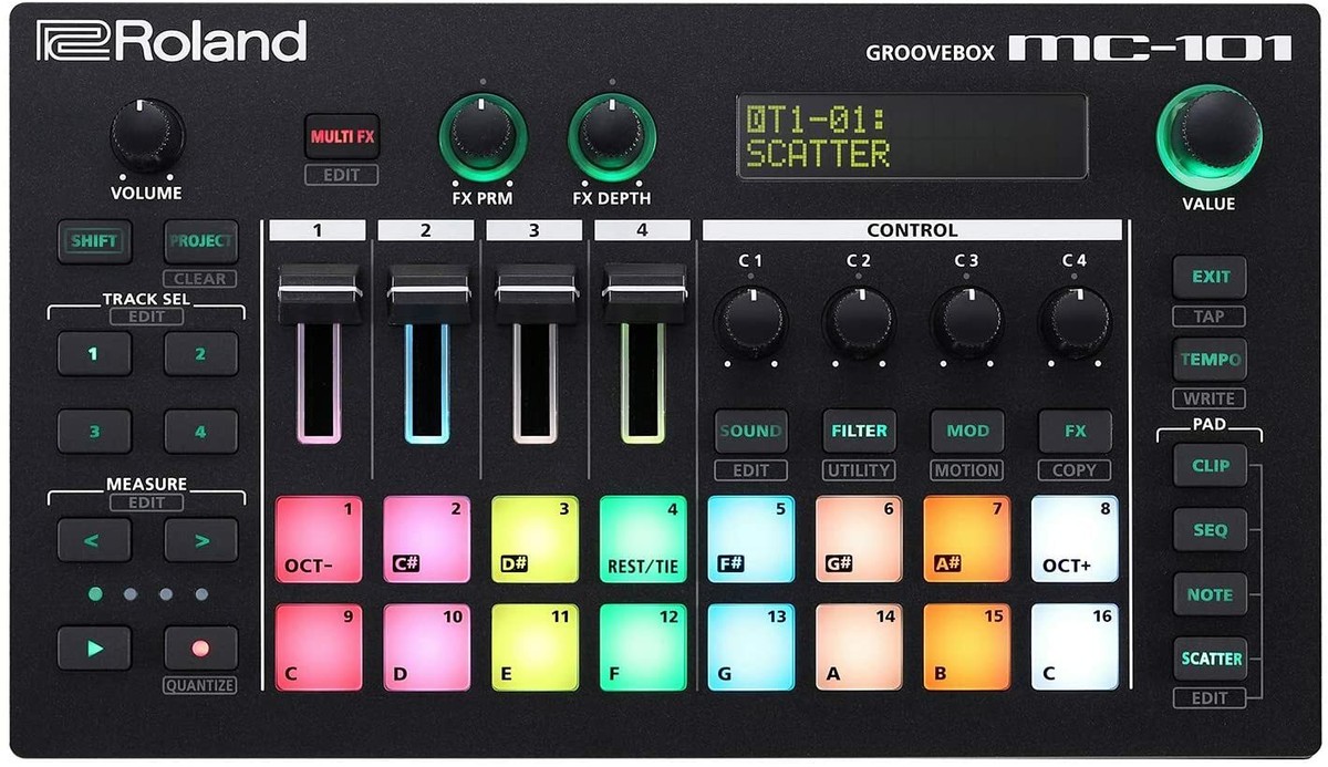 Roland グルーヴボックス MC-101 Compact professional groovebox for portable music production