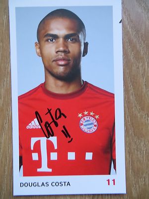 Handsignierte AK Autogrammkarte *DOUGLAS COSTA* Bayern München 15/16 2015/2016