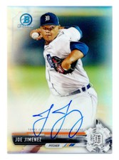 2017 BOWMAN CHROME JOE JIMENEZ RC REFRACTOR AUTO AUTOGRAPH TIGERS #/499 QTY