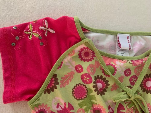 C’est La Vie 2-piece Girls Sz 8 Green Flower T-Shirt & Green Embroider Pants - Picture 4 of 12