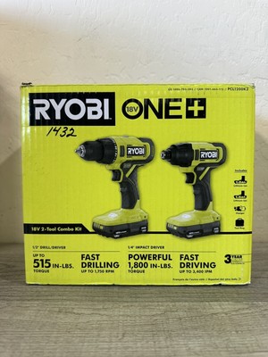 Ryobi 18V 2-Tool Combo Kit Drill & Impact Driver PCL1200K2 *No Ship To AK HI PR*