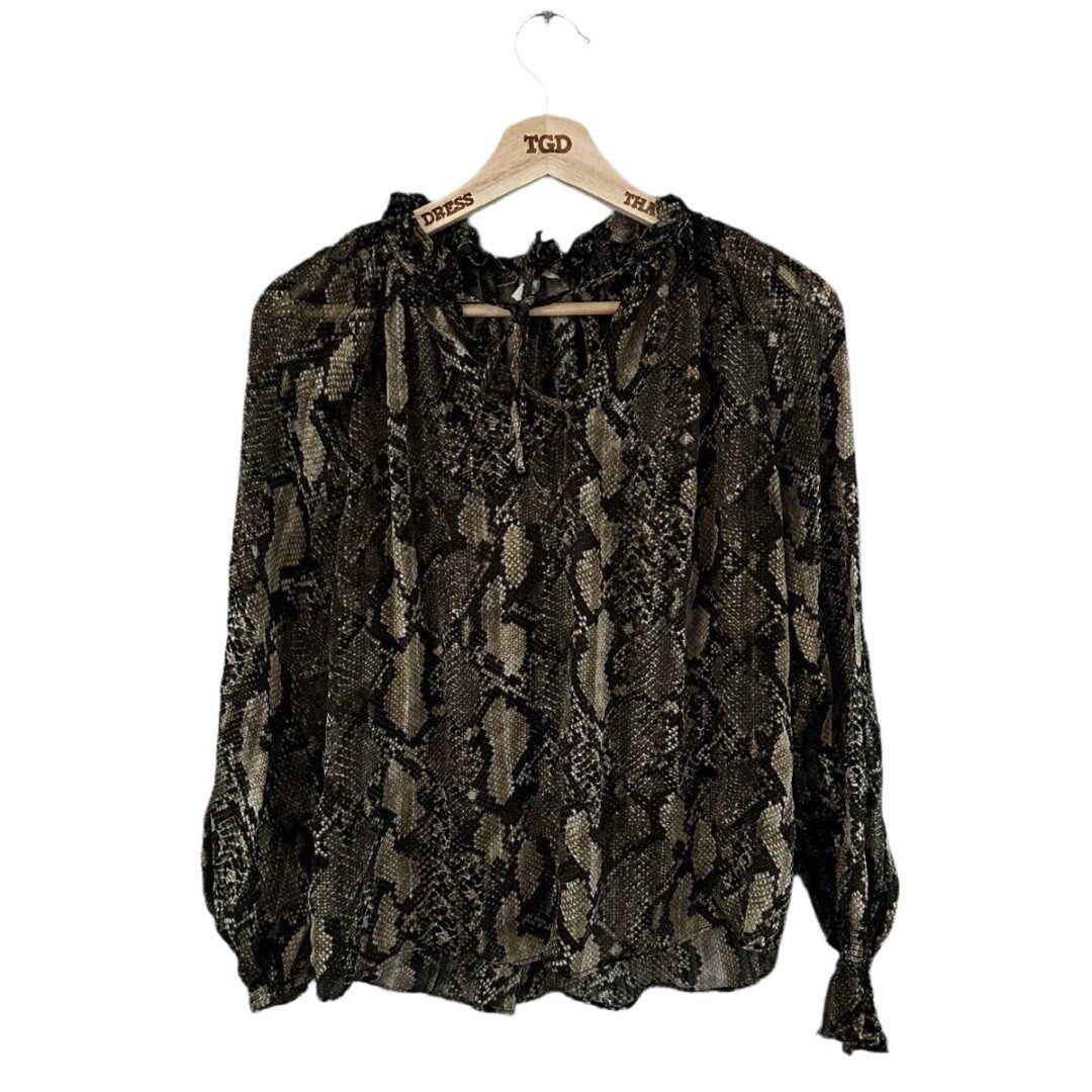 mint velvet snake print blouse