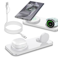 2in1 Fast Wireless Charger Charging Pad For Samsung S25 Z Fold Galaxy Watch 8 7