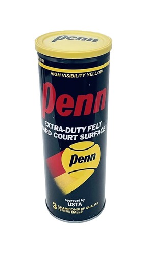 Palline da tennis vintage NUOVE SIGILLATE Penn Championship Extra Duty in feltro campo rigido - Foto 1 di 9