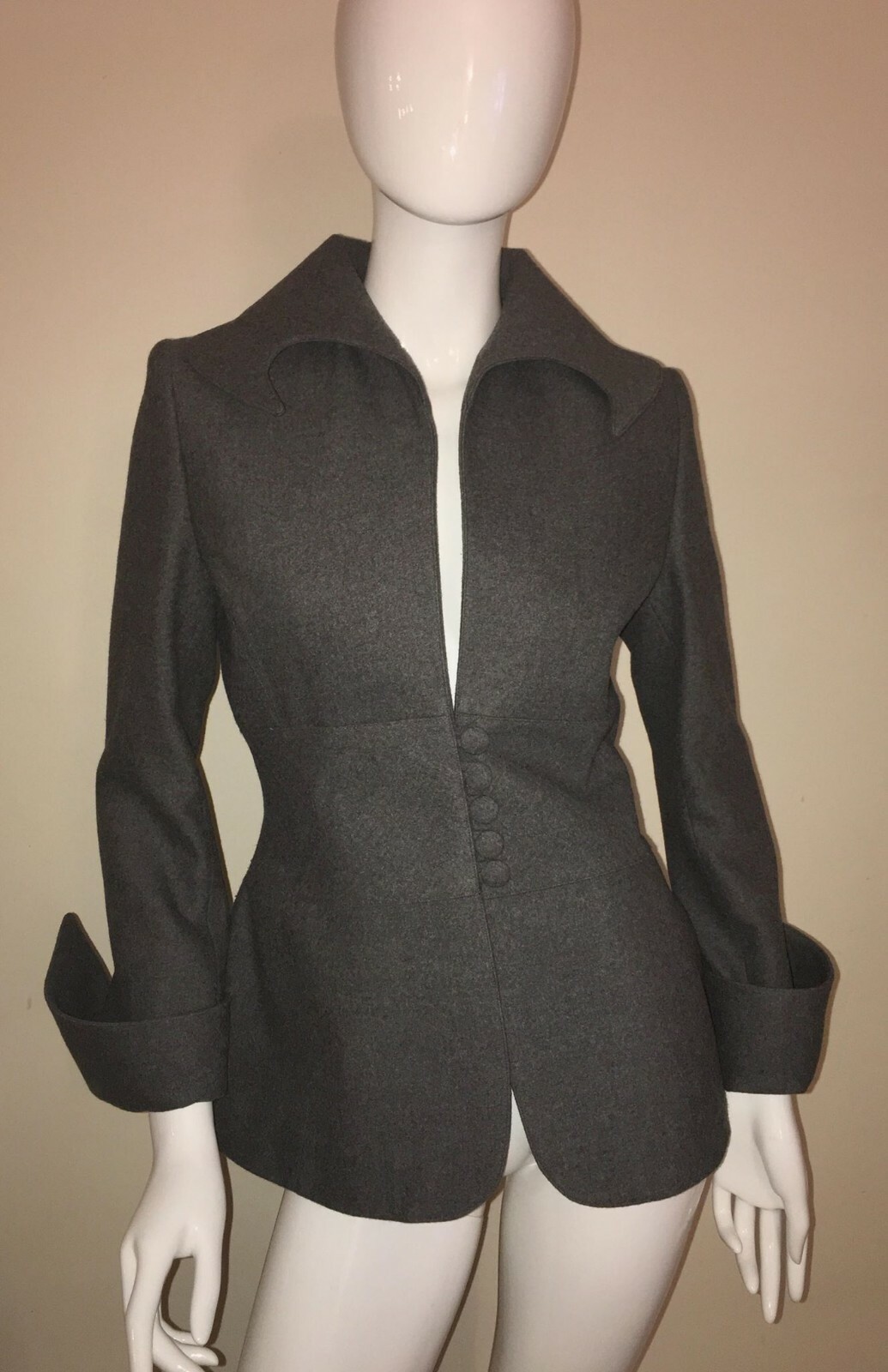 LLOYD KLEIN Paris SCULPTED RUNWAY JACKET COAT SIZE SMALL VERY CHIC AUTH. image 4