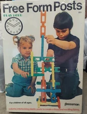 Original Vintage Free Form Posts Play Hour 5531 Pressman New Sealed