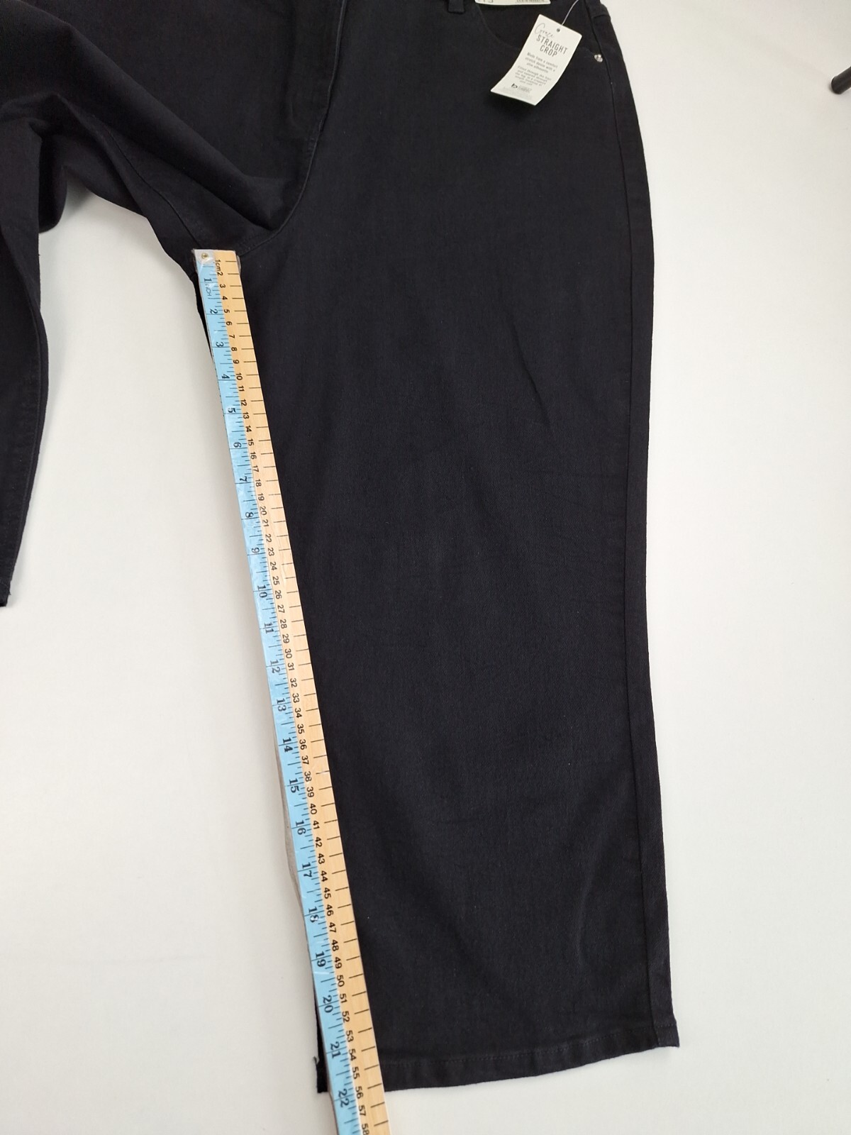 Papaya GRACE Straight Crop Black Jeans Size 18 Reg NEW Stretch Denim
