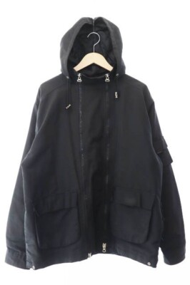 Prada Sport Double Zip Parker Jacket Black Man's Size XL Prada Sport Double Zip Parker Jacket Black Man's Size XL