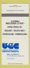 Matchbook Cover - Universal Match Creative Concepts Neil Alderoty 30 Strike