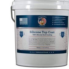 Seamless Roof Protection: 100 Silicone Coating, 4.75 Gallon, Gloss White Finish