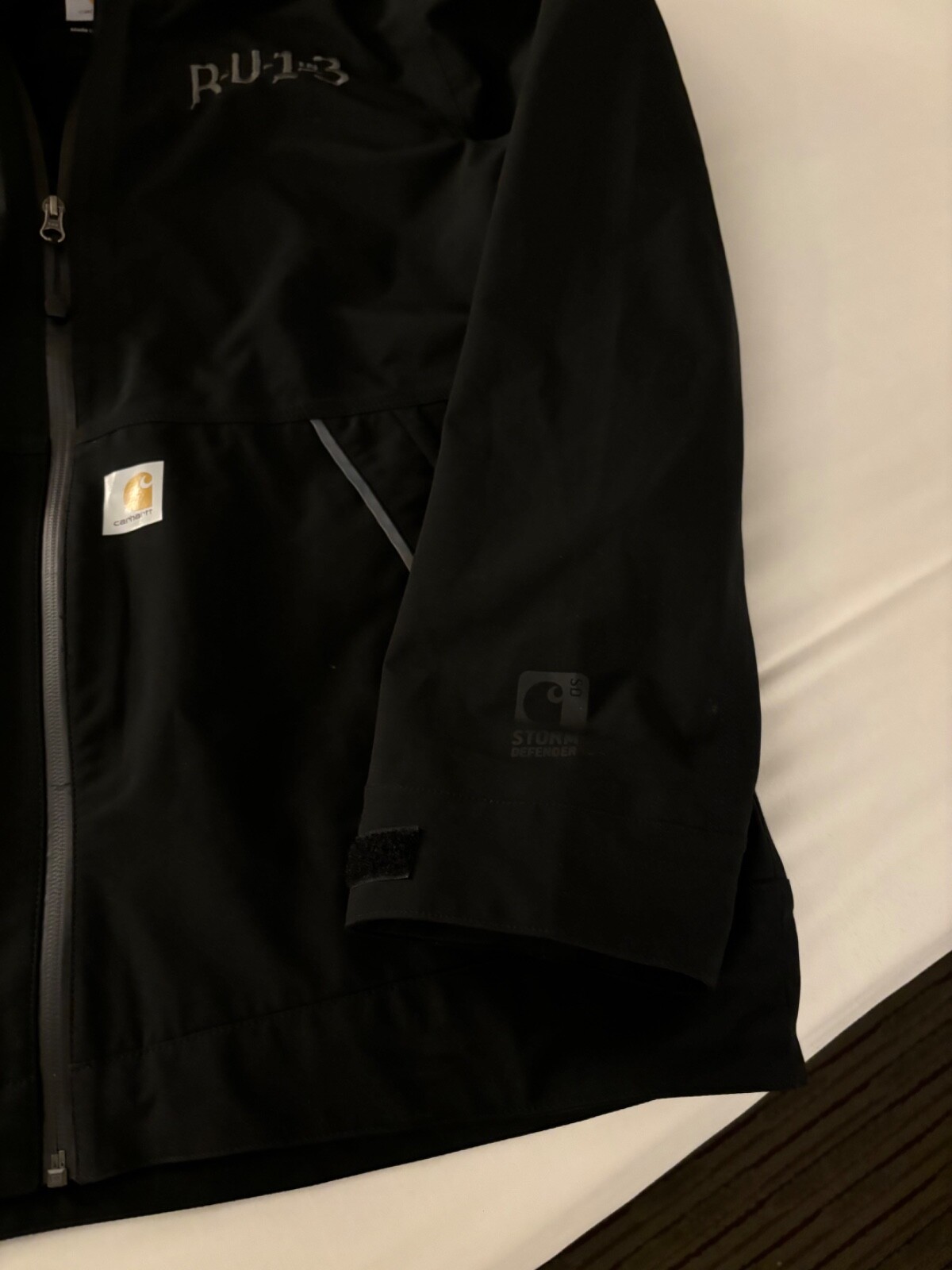 Carhartt J162 Storm Defender Black Waterproof Rare Relaxed Mens Medium Jacket image 6