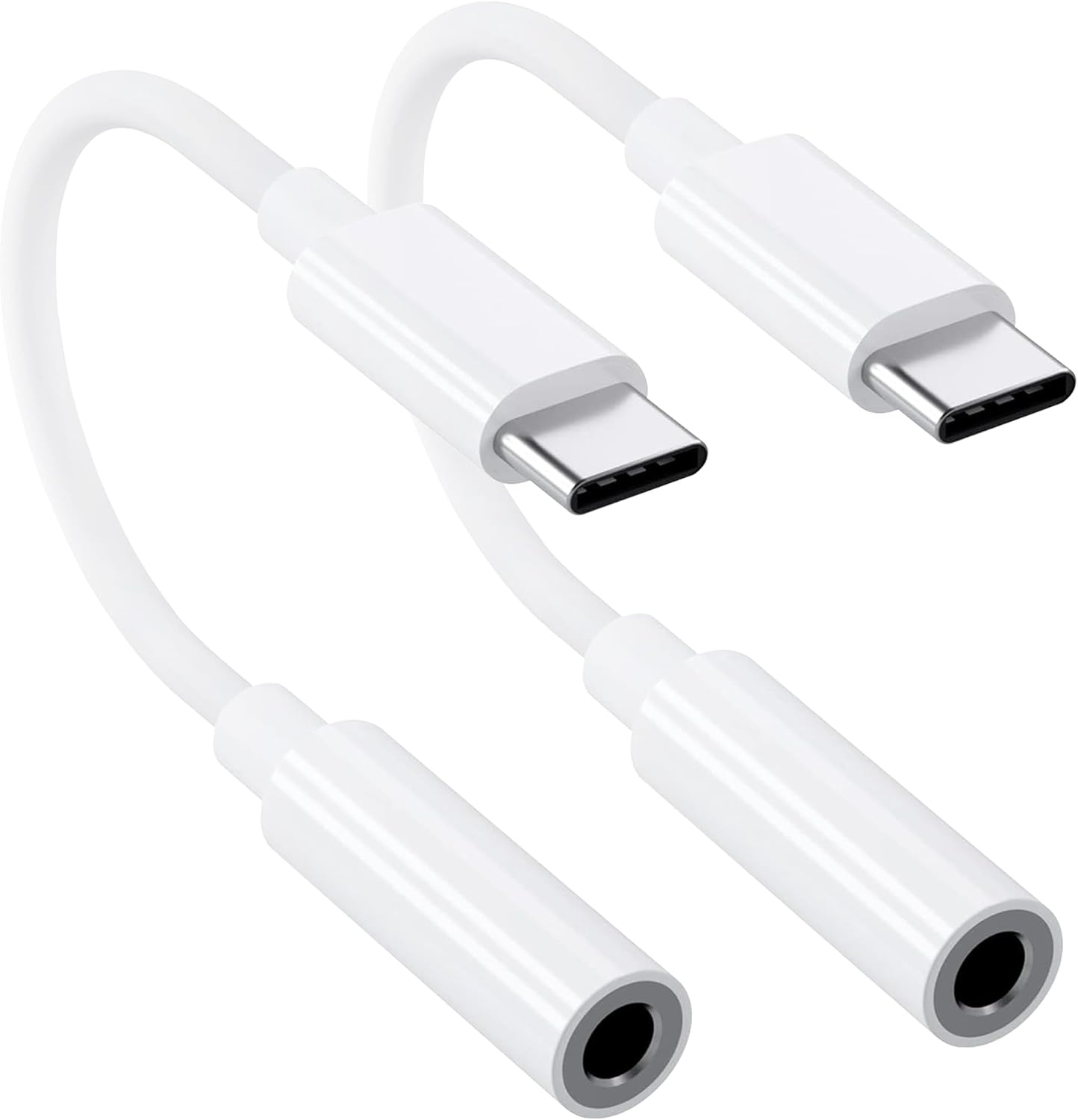 USB C to 3.5Mm Female Headphone Jack Adapter 2 Pack, Type C to Aux Audio Dongle
