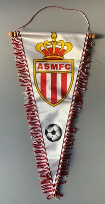 Fanion Vintage AS Monaco – Grand Pennant 47cm – Wimpel Football – Avant 2000