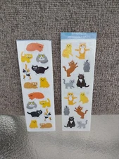 Mrs. Grossman's stickers lot Of 4 Strips Cubby Cats Kittens Playful Cats New