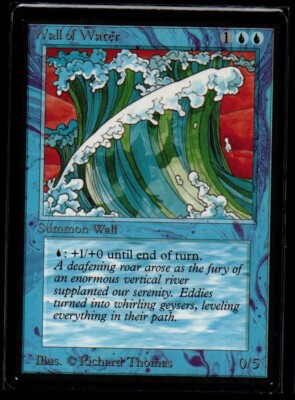 MRM ENGLISH Wall of Water NM MTG Magic BETA