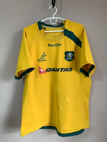 AUSTRALIA 2013-2014 RUGBY INTERNATIONAL HOME WALLABIES KooGa JERSEY UN – vintage soccer jersey