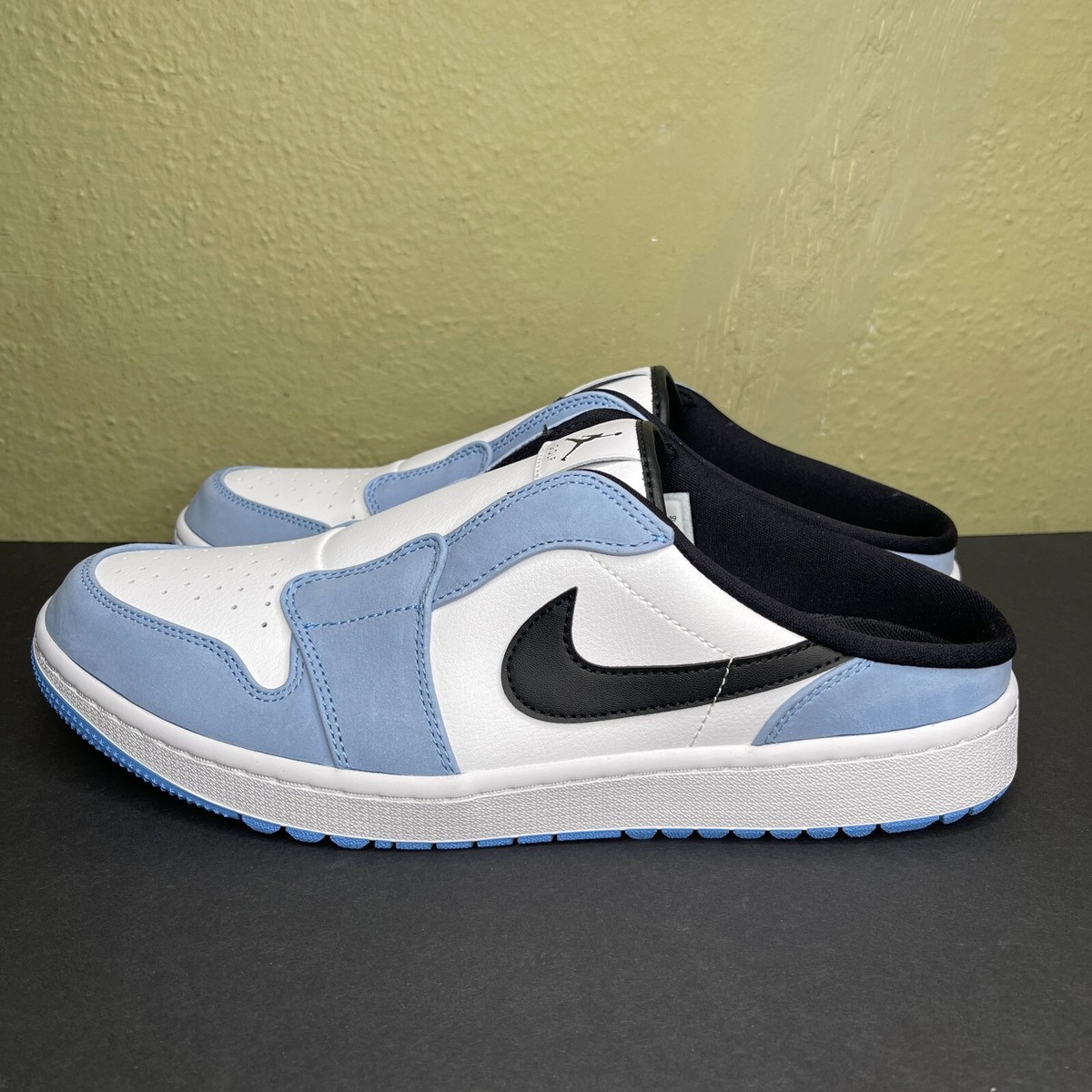NEW Nike Air Jordan 1 Mule \'UNC\' University Blue Spikeless Golf Shoes Men\'s 14 Nike Air Jordan 1 Mule Golf Shoes Size 12 University Blue  main image 3