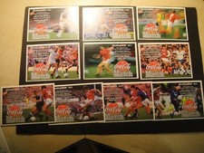 COCA COLA FOOTBALL MATCH WORLD CUP USA 1994 SET OF 10 FOOTBALL ACTION CARDS