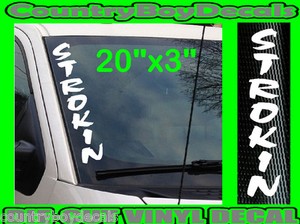 SEND IT Vertical Windshield VINYL DECAL Sticker Larry Silly Turbo Diesel Truck - Foto 2