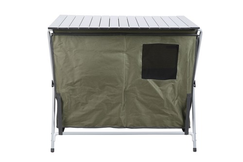 Camping Table, Gray, 34.2"Wx19.6"Dx31.5"H - Picture 7 of 15