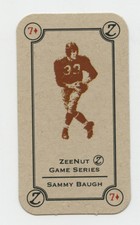 SAMMY BAUGH V2 RARE ZEENUT CANDY DECK FOOTBALL CARD