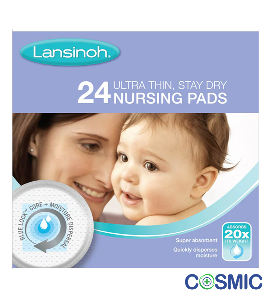 Lansinoh Disposable Nursing Pads Ultra-Thin & Stay Dry Patch 24Pk