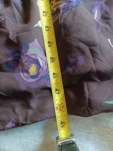 Vestido Lauren Ralph Lauren Mujer 18 Marrón Púrpura Floral Manga Larga Maxi LEER - Imagen 6 de 20