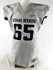 2013 Utah State Aggies #65 Game Issued Grey Jersey XL 069