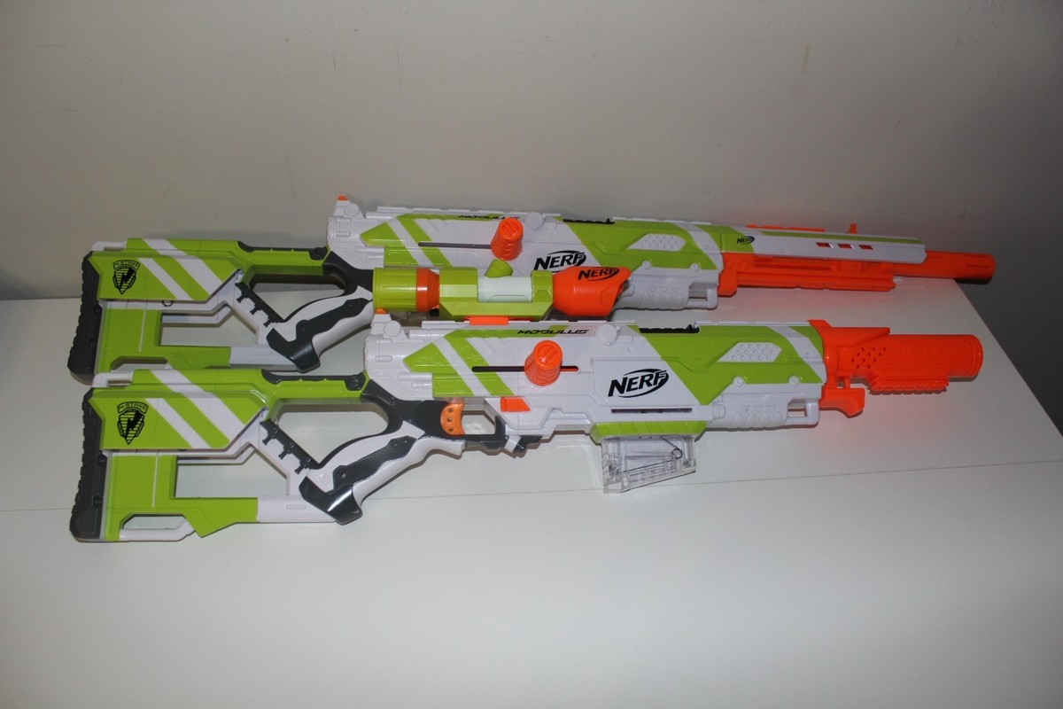 2x) NERF Longstrike Modulus N-Strike CS-6 Elite Toy Blaster Sniper