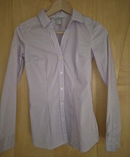 FRÜHJAHR Damen Bluse Flieder Pastell H&M 34 XS gestreift Business