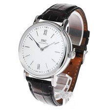 IWC SCHAFFHAUSEN PORTOFINO IW511102 44mm SS Leather White Dial Hand-Wind #C373 2
