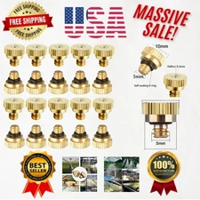20 Pack Brass Misting Nozzles - Versatile Sprinklers for Outdoor Cooling & Hu...