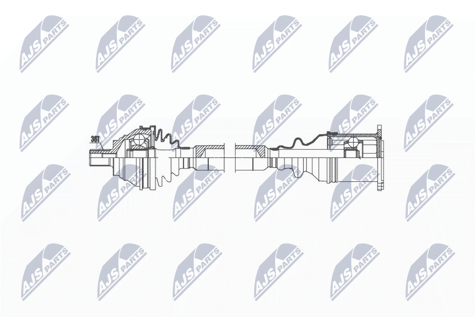 N.T.Y. NPW-VW-038.NTY Drive Shaft for AUDI,SEAT,SKODA,VW