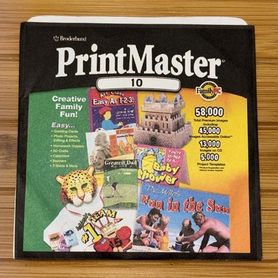 PrintMaster 10 PC CD-ROM - 58,000 images, Windows Print Master