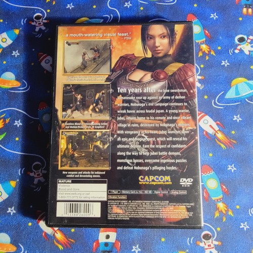 Onimusha 2 Samurai's Destiny Sony PlayStation 2 Capcom Black Label 2002 CIB F/VG - Picture 3 of 4