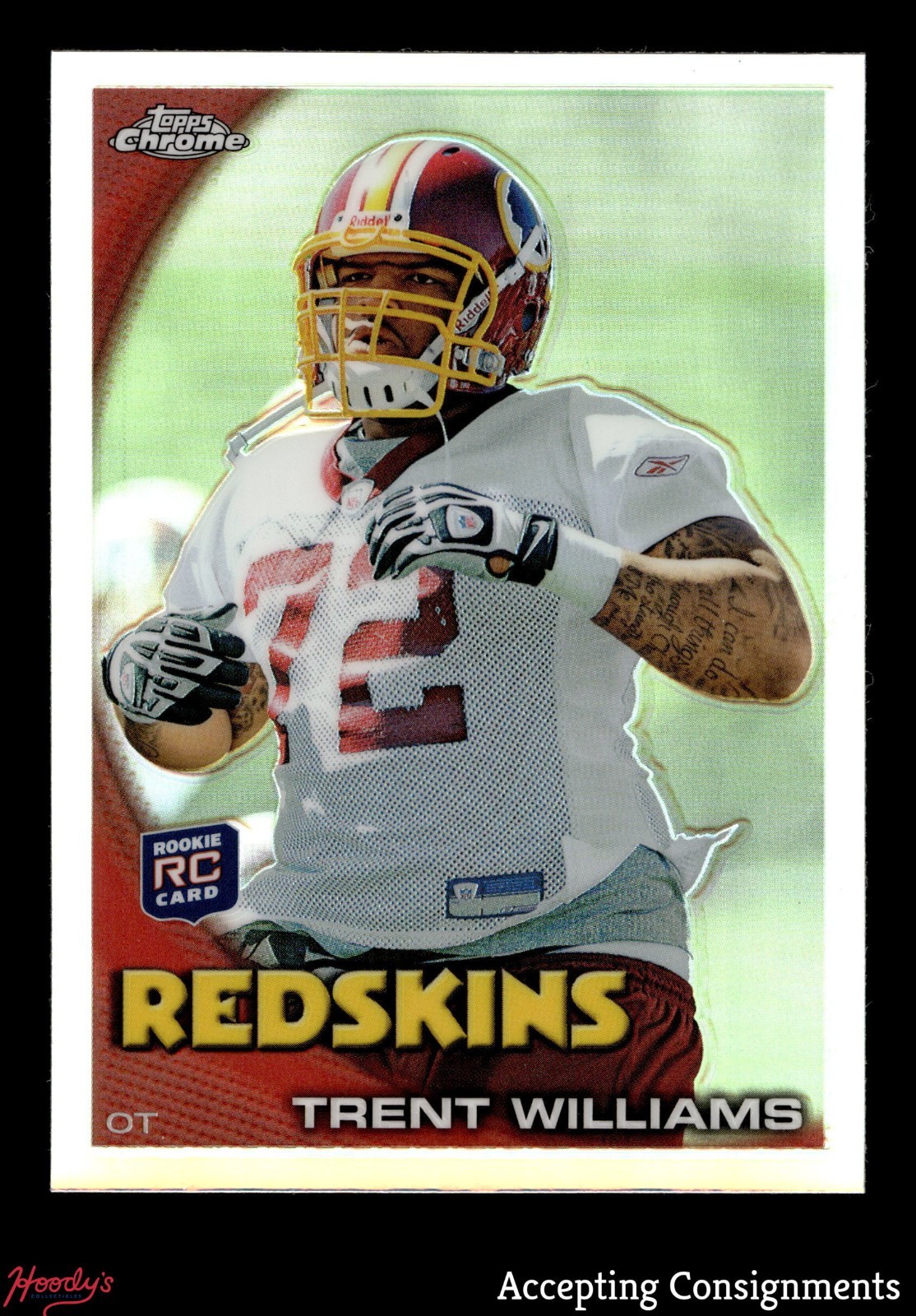 2010 Topps Chrome Refractors #C102 Trent Williams RC ROOKIE REDSKINS
