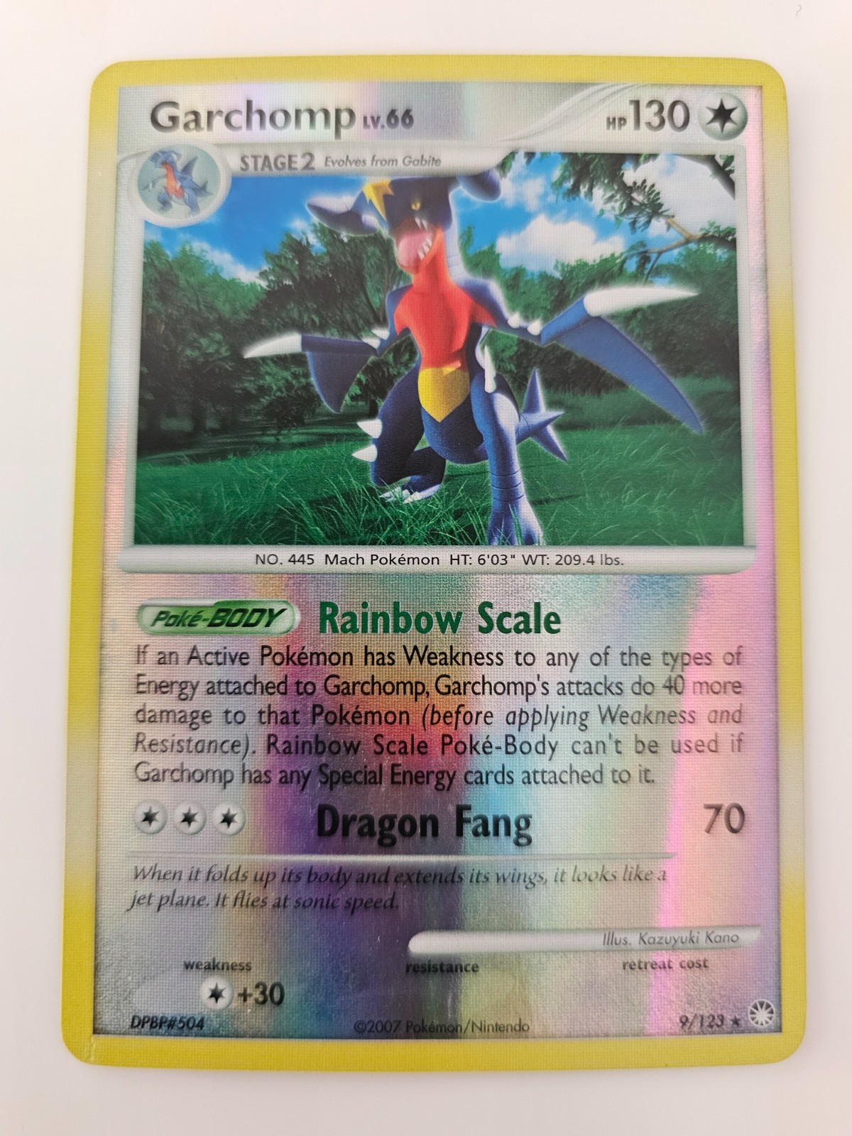 Pokemon Garchomp Reverse Holo Diamond & Pearl Mysterious Treasures 9/123 LP
