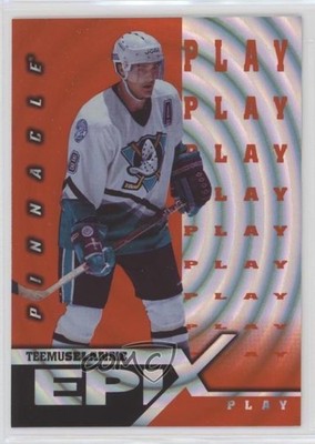 1997-98 Pinnacle Epix Orange Play Teemu Selanne #E15 HOF 0m8e
