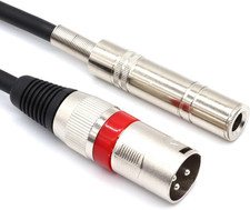6.35 Mm 1/4" Female to XLR Male Adapter Cable,Quarter Inch TS/TRS to XLR 3 Pin I
