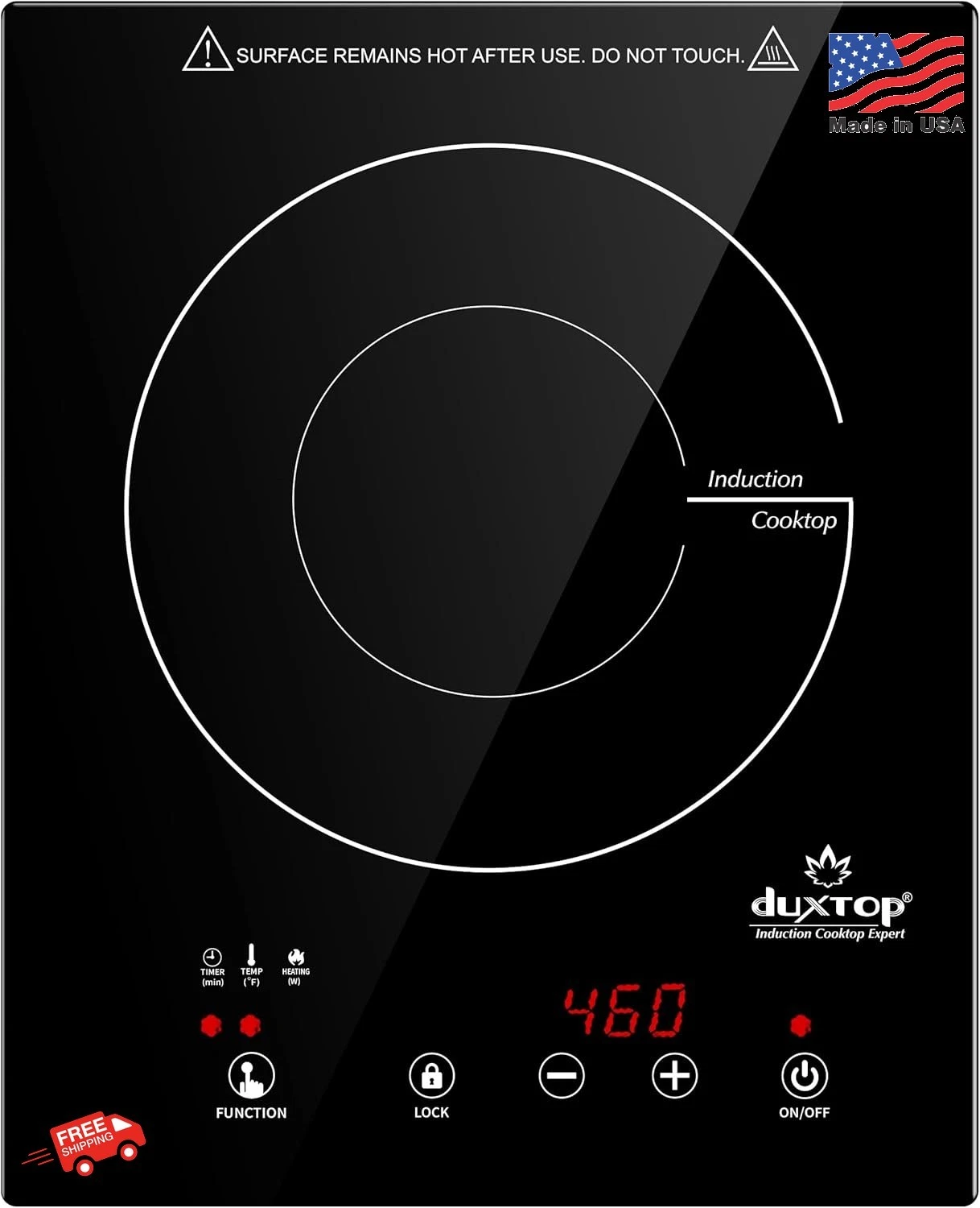 Duxtop Portable Induction Cooktop Burner - Sensor Touch Built-in Countertop