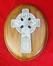 Abbey Press St Meinrad Celtic Cross St Patrick Wall Plaque USA Made 6.5x5