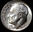 1957-P 10C Roosevelt Dime BU 90% Silver 26owt0223-1
