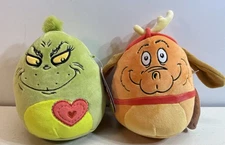 Squishmallows How the Grinch Stole Christmas Grinch & Max 7” Plush Set NEW