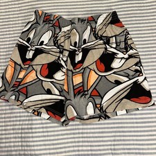 Vintage 1996 Bugs Bunny Looney Tunes AOP Shorts Mens Medium Cotton UBI