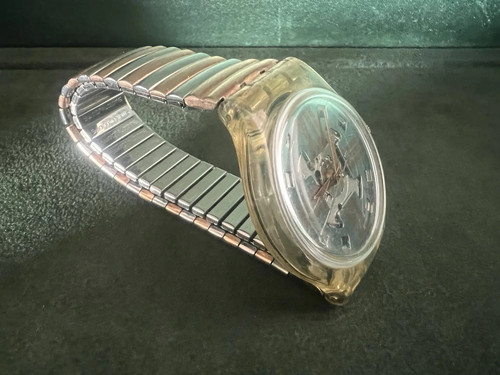 🔴 Swatch Montre Poignet Chrono Sak 108 Cooper Rush Automatique Sangle à Ressort - Photo 3 sur 9