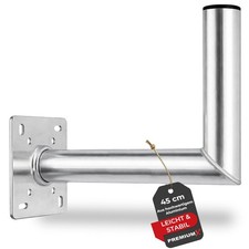 PremiumX 45cm Wandhalter ALU SAT Wand Halterung für Satellitenschüssel Aluminium